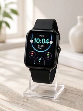 NIB ZL54C Smartwatch Bluetooth Call Fitness Tracker Waterproof Black